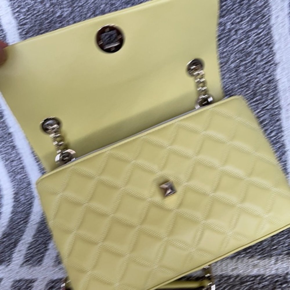 Kate Spade Natalia Smooth Leather Medium Flap Shoulder Bag Frosty Lime - Picture 8 of 16